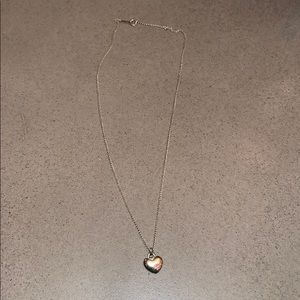 REAL 14 Karat white gold pendant with charm